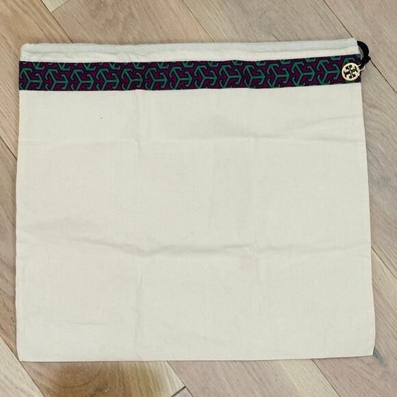 Tory Burch Sawyer Small Suede Shoulder Bag Green Gold Stud Buckle Purse - Picture 11 of 11